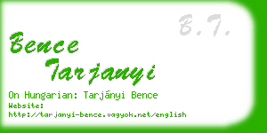 bence tarjanyi business card