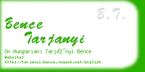 bence tarjanyi business card